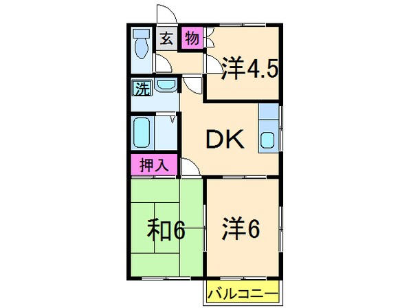 ブランドール木滝Bの物件間取画像